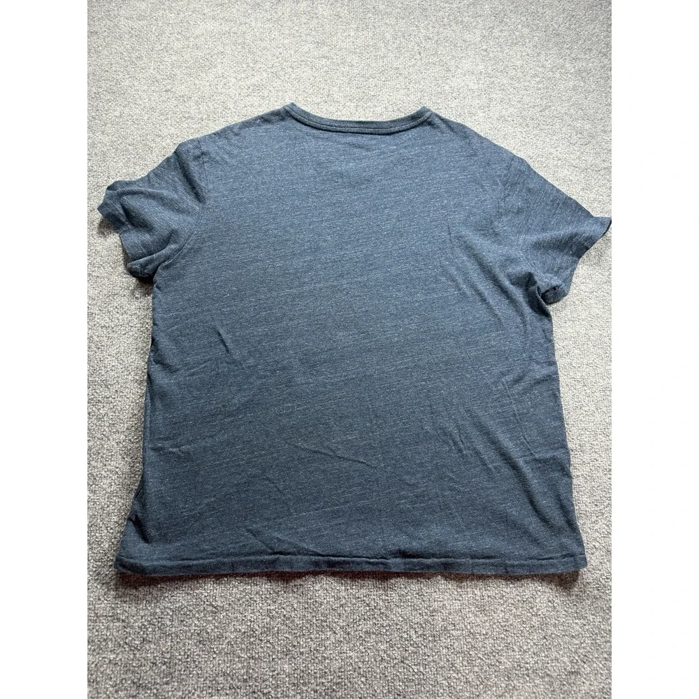Polo Ralph Lauren Men's XL Blue Embroidered Pony V-Neck Knit T-Shirt Preppy